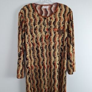 Bohemian Paisley Print Maxi Dress with Embellished Detail - Size Large NEW